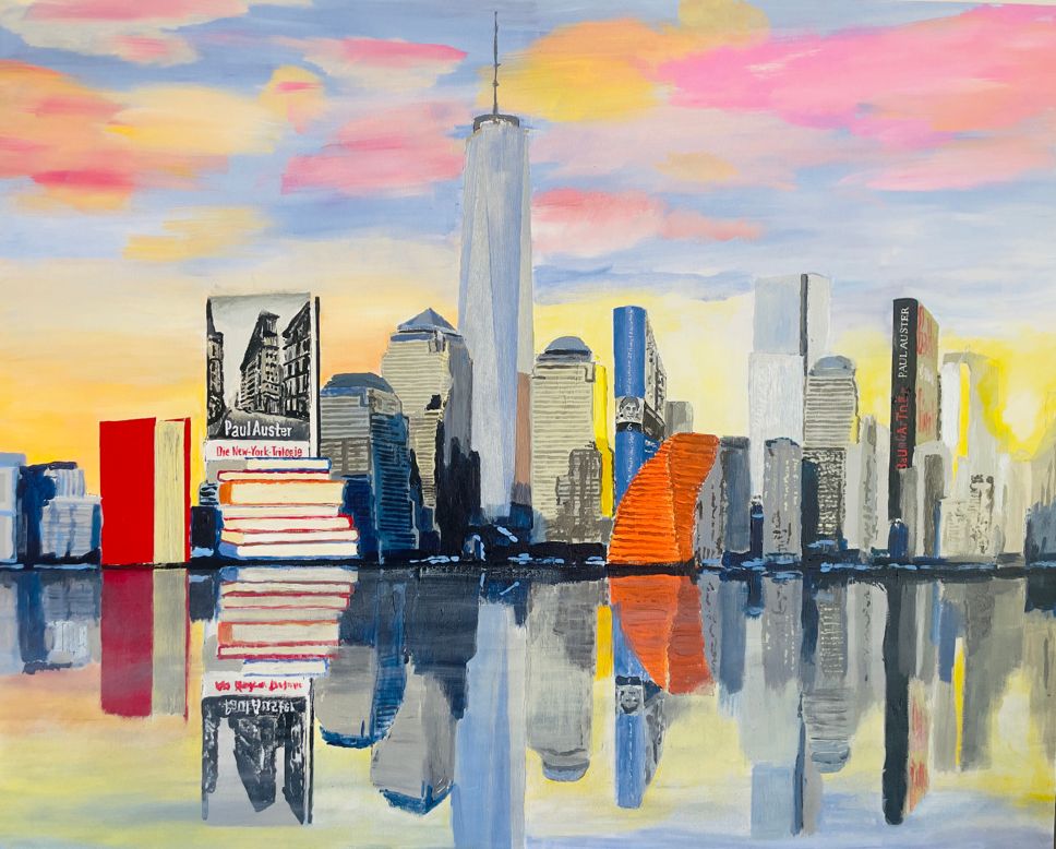 PAUL AUSTER - Acryl auf Leinwand - 100 cm x 80 cm