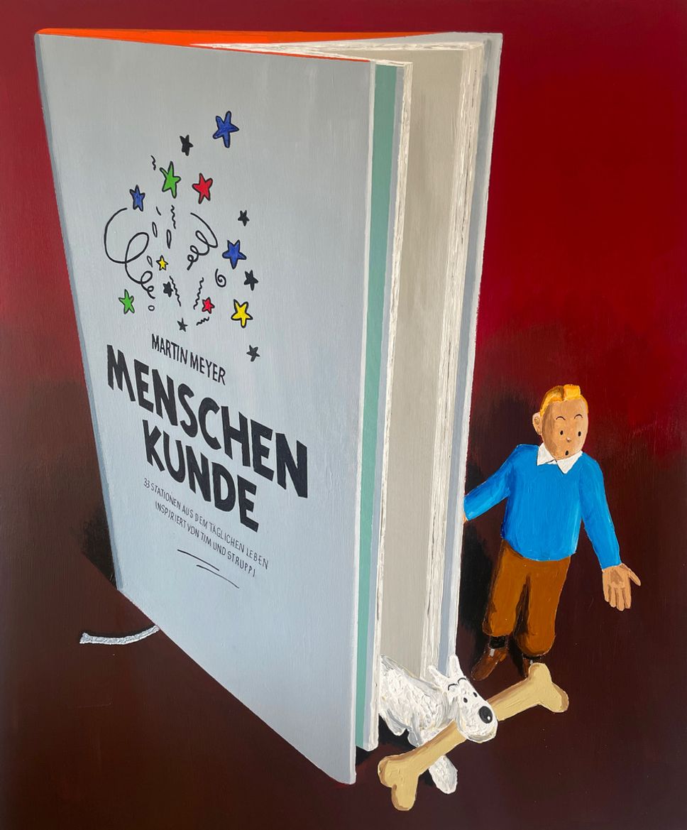 TIM UND STRUPPI - Acryl auf Leinwand - 100 cm x 120 cm